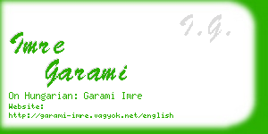 imre garami business card